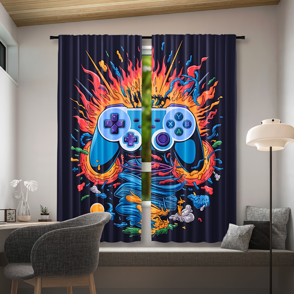 Gamer Pop Culture Curtain Wind - Home Decor Youtube Videos ulasan dan harga