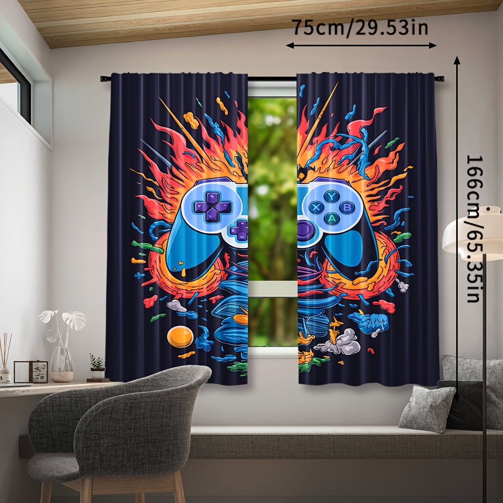 Gamer Pop Culture Curtain Wind - Home Decor Youtube Videos ulasan dan harga