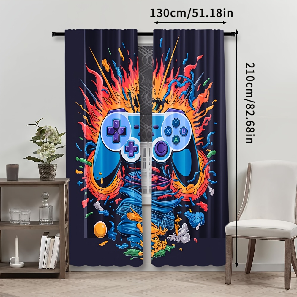 Gamer Pop Culture Curtain Wind - Home Decor Youtube Videos ulasan dan harga