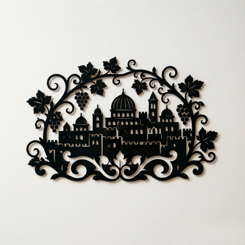 CIFBUY Iron Wall Art Jerusalem - Home Decor Living Room ulasan dan harga