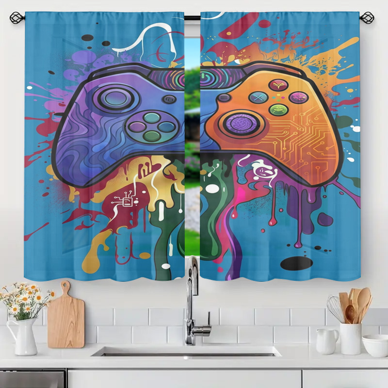 Retro Gaming Curtain Video Gam - Home Decor Youtube Videos ulasan dan harga