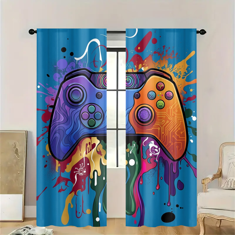 Retro Gaming Curtain Video Gam - Home Decor Youtube Videos ulasan dan harga