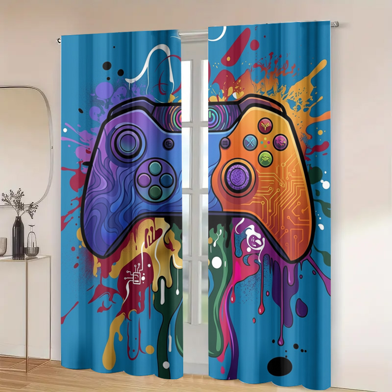 Retro Gaming Curtain Video Gam - Home Decor Youtube Videos ulasan dan harga