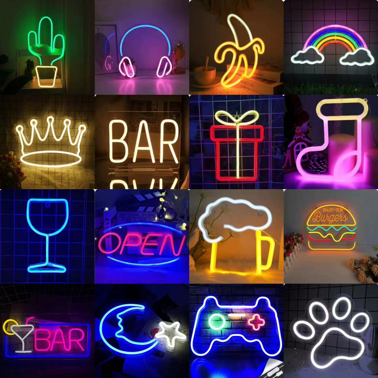 Custom LED Neon Sign with USB/ - Neon Sign Led Custom ulasan dan harga